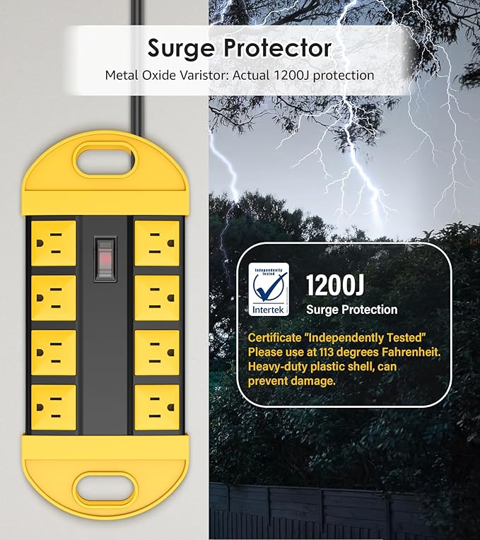 CCCEI Outdoor Power Strip Weatherproof - Image 3
