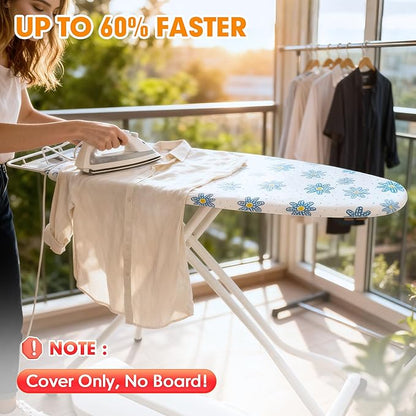 Ironing Board Cover and Pad, 18x49 Extra Wide Thick Iron Padding, Scorch & - Image 2