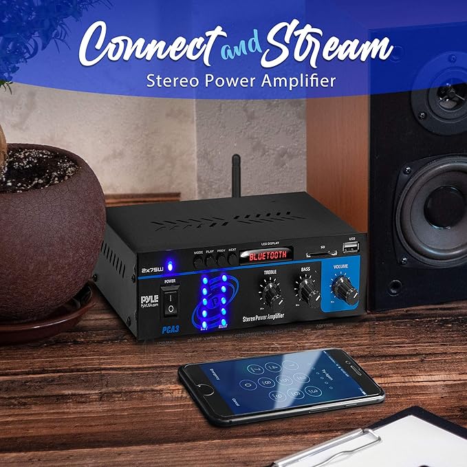 Pyle Bluetooth Home Audio Power Amplifier System - Image 3