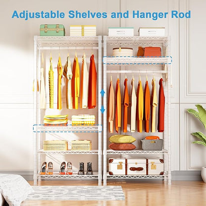 Ulif H4 Mini Portable Closet, 4 Tiers Freestanding Clothing Garment Rack - Image 3