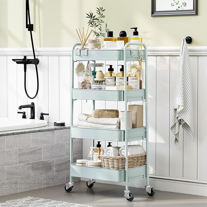 TOOLF 4-Tier Metal Rolling Cart - Image 7
