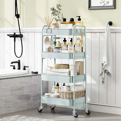 TOOLF 4-Tier Metal Rolling Cart - Image 7