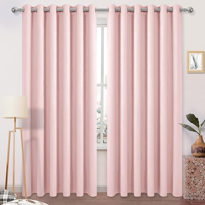 DWCN Blackout Curtains 84 Inches Long, Room Drakening Drapes by DWCN