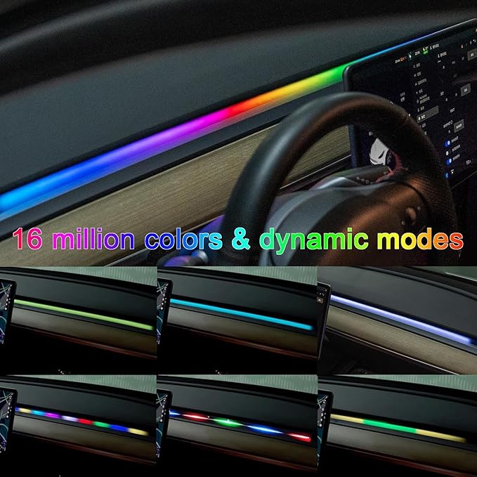 Dreamcolor Interior Car Lights Strips 55-inch, Tesla Model 3 Model Y Interior - Image 2