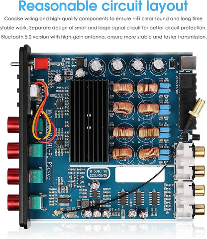 4 Channel Bluetooth Amplifier, 50W x 4 Audio Power Amp, Hi-Fi Home Stereo - Image 7
