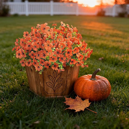 12 Bundles Artificial Flowers for Spring Summer Outdoor Decoration Fake Flowers - Image 3