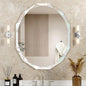 Bathroom Mirrors for Over Sink, Round Frameless Mirrors for Wall, 30x36 Inch by JACUKO