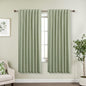 KOUFALL Linen Blackout Curtains 63 Inch Length by KOUFALL