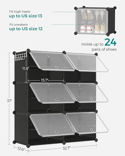SONGMICS Shoe Rack Organizer, 6-Tier Shoe Storage Cabinet - Image 3
