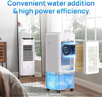 YEW 32" Evaporative Air Cooler, 1800CFM Swamp Cooler Air Conditioner - Image 3