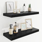 24in Floating Shelves for Wall, 2 Pack Long Wall Mounted Engineered Wood Shelves by Marsmiles