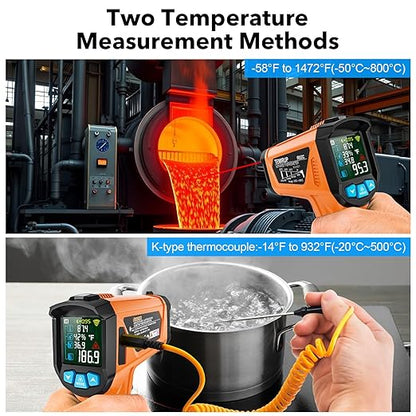 Infrared Thermometer Gun, TEMIRUP Digital Laser Temperature Gun, -58°F to 1472°F - Image 8
