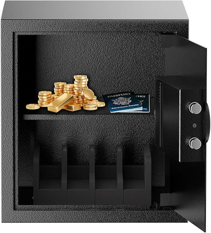 Bonsaii Safe Box with Holder and Removable Shelf, 1.2 Cu. Ft Steel Security - Image 3