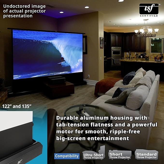 Elite Screens Kestrel Tab-Tension 3 CineWhite, 122 inch 16:9 Aspect Ratio - Image 2