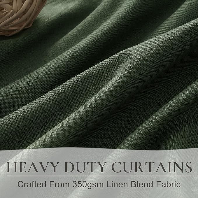 Dark Green Curtains 84 Inches Long - Image 5