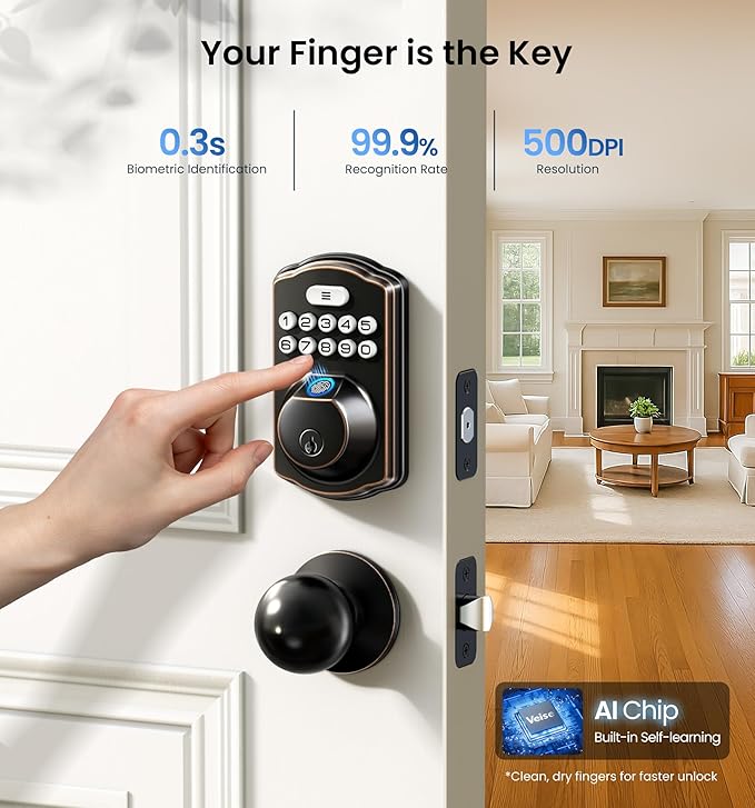 Veise Fingerprint Door Lock - Image 2