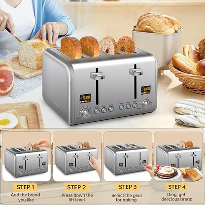 SEEDEEM 4 Slice Stainless Toaster - Image 5