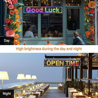 P6 Outdoor Full Color 40 x 18 inches Led Sign WIFI And USB Programmable Led Sign - Image 2