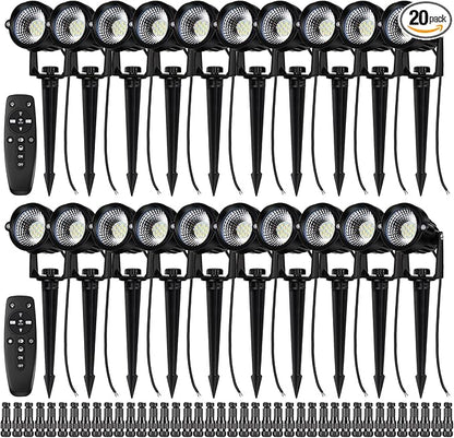 Motrackcao 20 Pack 12W Dimmable LED Landscape Lights, IP67 Waterproof Landscape by MOTRACKCAO