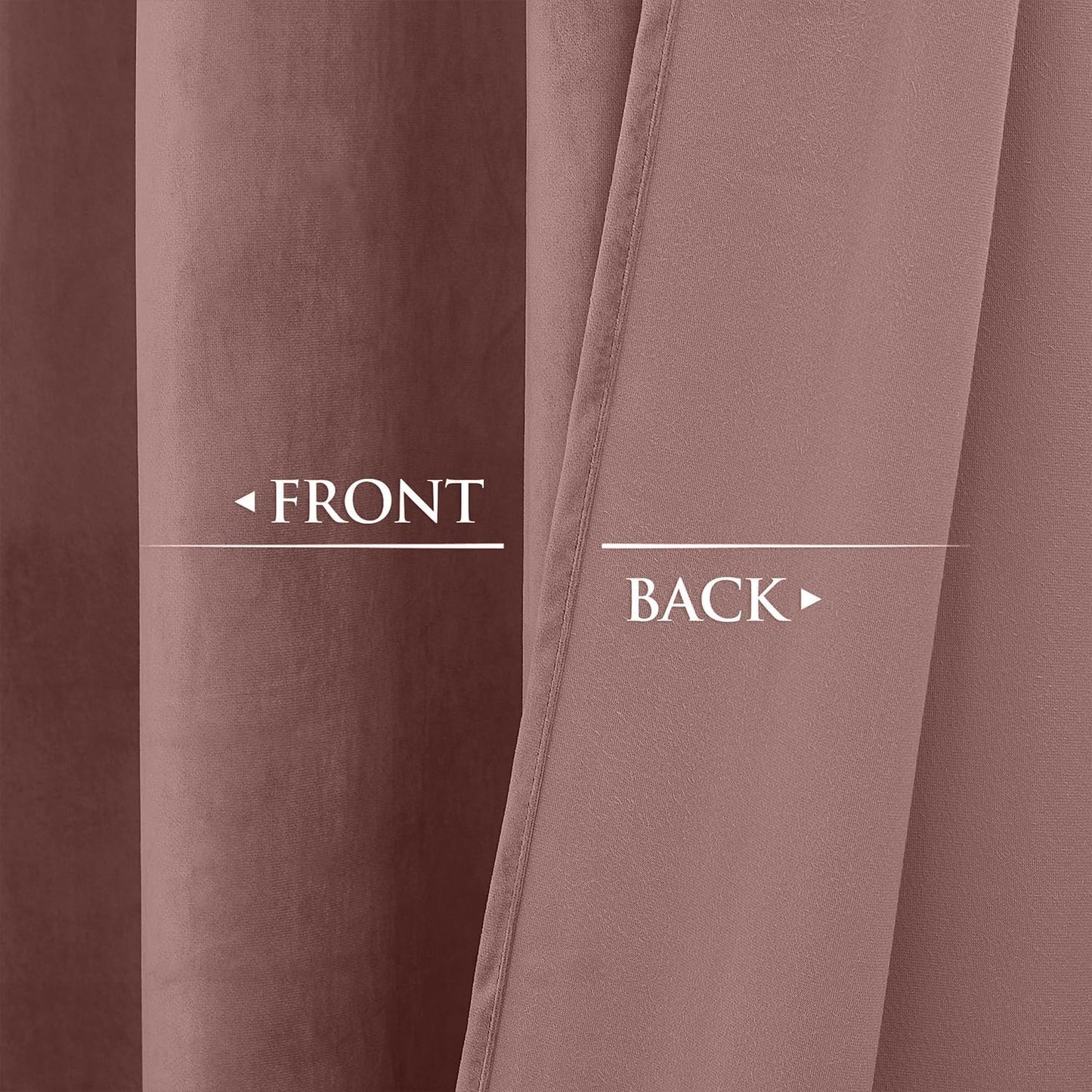 Wild Rose Pink Velvet Curtains Nursery Privacy, W52 x L94, 2 Panels | Room Darkening, Back Tab Pinch Pleat, Thermal Window Drapes, Privacy & UV Protection for Bedroom, Girls' Room, Living Room