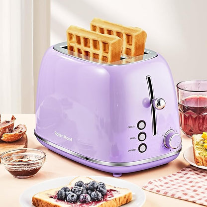 Roter Mond 2 Slice Toaster Retro Stainless Steel - Image 8