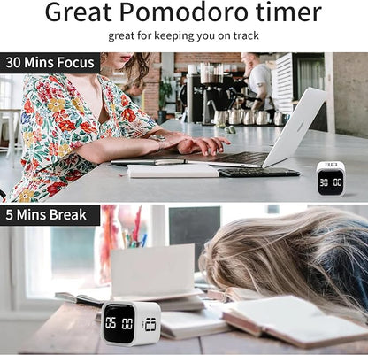 Productivity Timer Flip Gravity Sensor Cube Timer Countdown & Countup, Mute & - Image 8