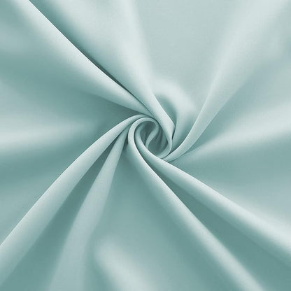 KOUFALL Aqua Bathroom Curtains Window, Set 2 Panels Coastal Decor Short - Image 6