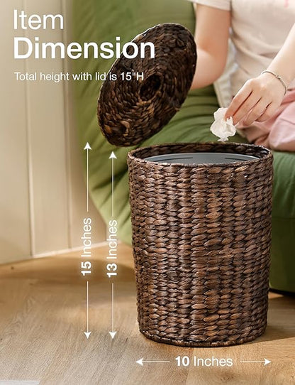 4 Gallons Wicker Waste Basket - Image 2