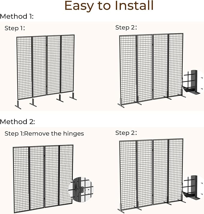 DEMEGA Grid Wall Panels Foldable Gridwall Panel Display Stand Art Show Display - Image 4