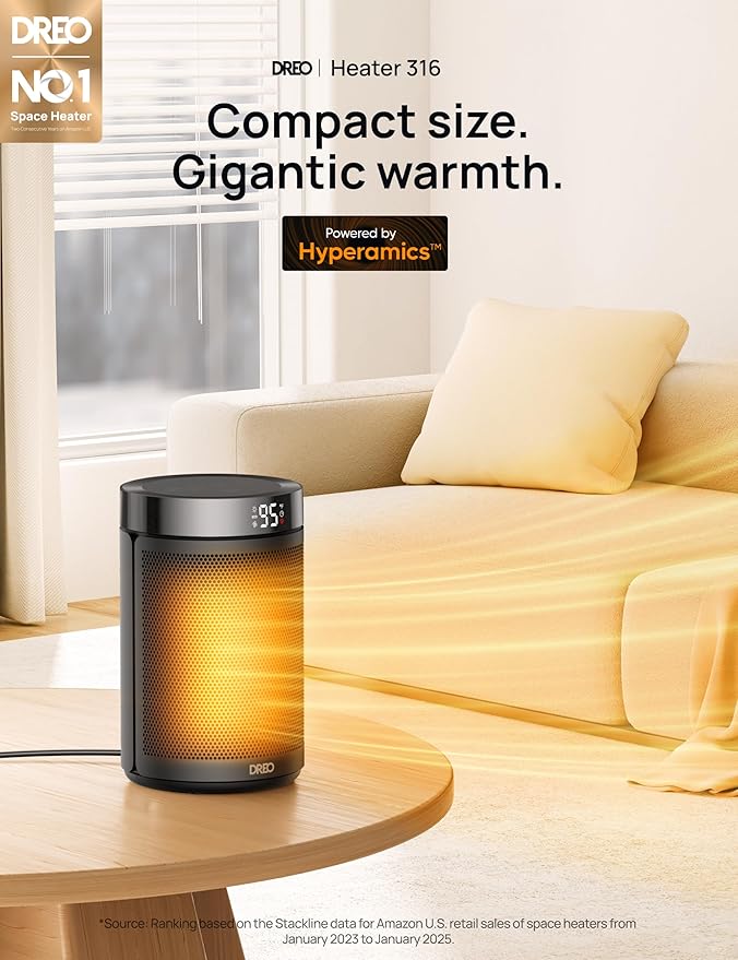 DREO Space Heater, Portable Electric Heaters - Image 2