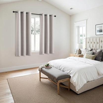 MIULEE Stone Blackout Curtains for Bedroom Living Room 63 Inches Long 2 Panels - Image 6