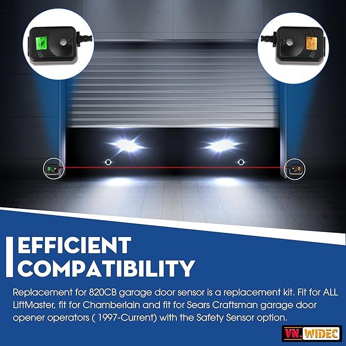 Upgraded 2X 820CB for Liftmaster Garage Door Sensor Replacement 41A5034 - Image 2