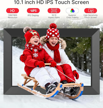 BIGASUO Digital Picture Frame, 10.1" Frameo Digital Frame WiFi - Image 4
