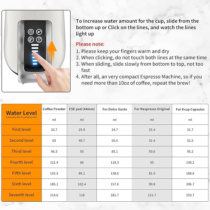KOTLIE Single Cup Coffee Maker, 4 Temperature Settings, 7 Water Volume Levels - Image 8