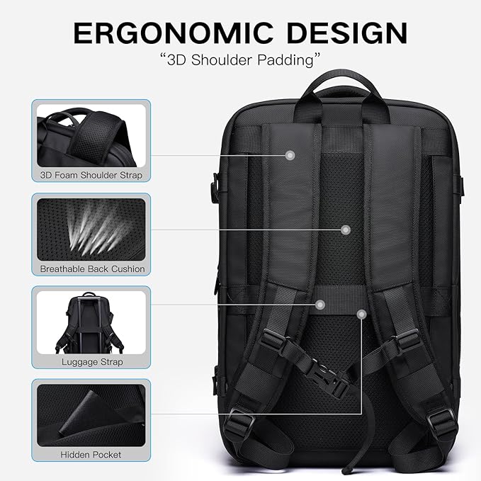 Vacuum Seal Travel Backpack 45L Expandable Air Compression System Water - Image 7