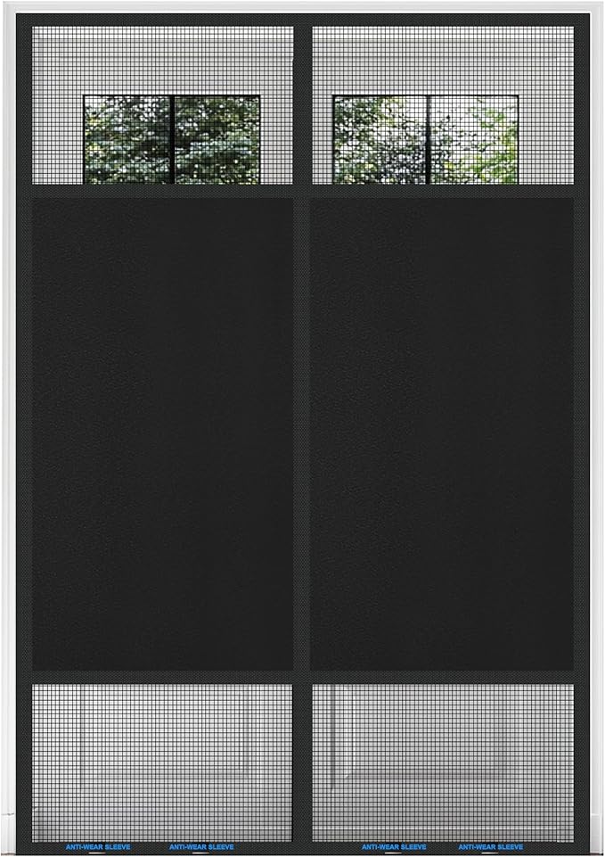 Magnetic Screen Door 72"x80" Blackout – Privacy Protection, Powerful Magnets by LIAMST