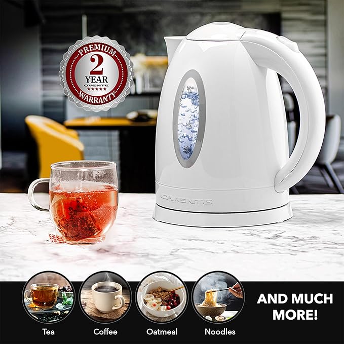 OVENTE Electric Kettle, 1.7L Fast Boiling Water Heater - Image 9