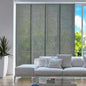 Sliding Panel Blinds for Sliding Glass Door, Sage Gray | Light Filtering Shade, Adjustable Single-Track, 46-85.5" W x 96" H, Cordless & Trimmable, Reinforced Edge