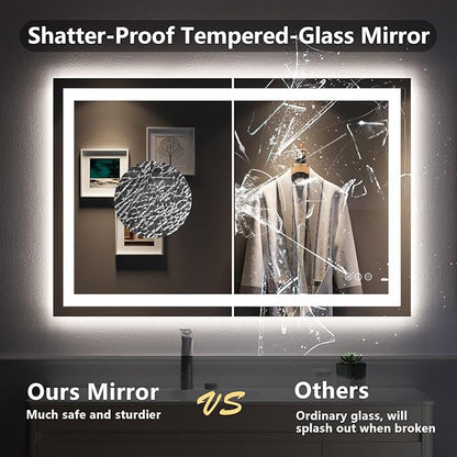YEELAIT 48x32 Inch LED Bathroom Mirror - Image 6