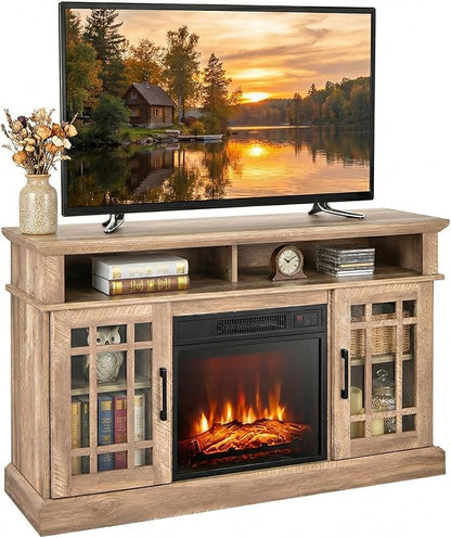 SIMOE 48 Inch Electric Fireplace TV Stand, TV Console by SIMOE