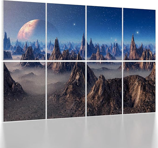 UMIACOUSTICS 8 Pcs 0.7Inch Thick Art Acoustic Panels, Total 47.2” x 31.5” by UMIACOUSTIC