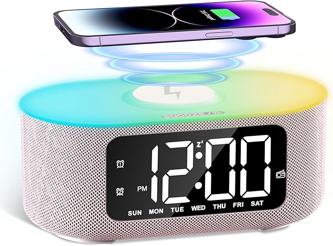 JALL Fabric Alarm Clock for Bedroom, by JALL