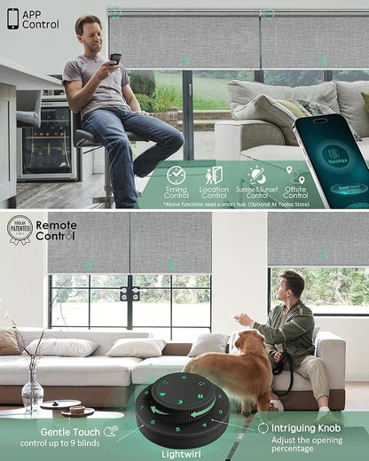 Yoolax Motorized Blinds with Remote, Automatic Window Shades Work with Alexa - Image 3