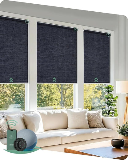 Yoolax Motorized Blinds with Remote, Automatic Window Shades Work with Alexa by Yoolax