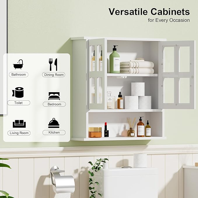 Modern Hanging Bathroom Cabinet, Sturdy Wooden Medicine Cabinet - Image 4