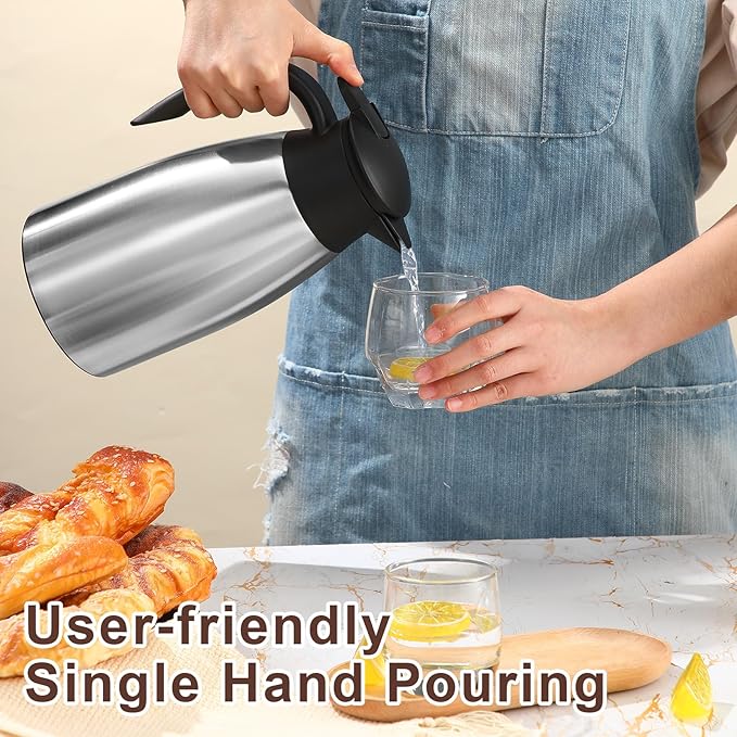 Norme 2 Pcs Thermal Coffee Carafe Insulated Stainless Steel Coffee Carafe - Image 5