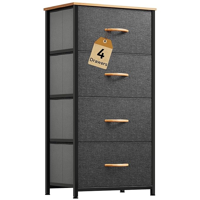 DWVO 4 Drawers Dresser, Small Dresser by DWVO
