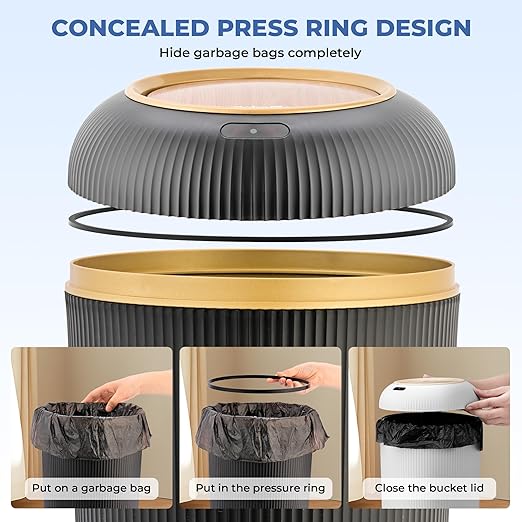 Pukomc Smart Sensor Wastebasket, Convenient and Hygienic Easy to Use, - Image 5