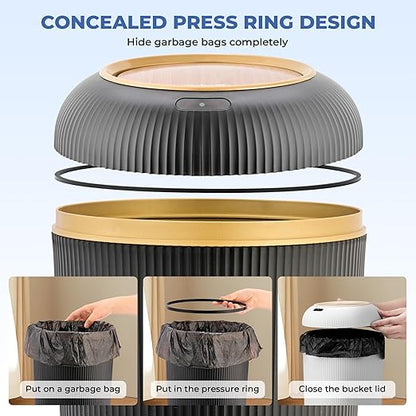 Pukomc Smart Sensor Wastebasket, Convenient and Hygienic Easy to Use, - Image 5