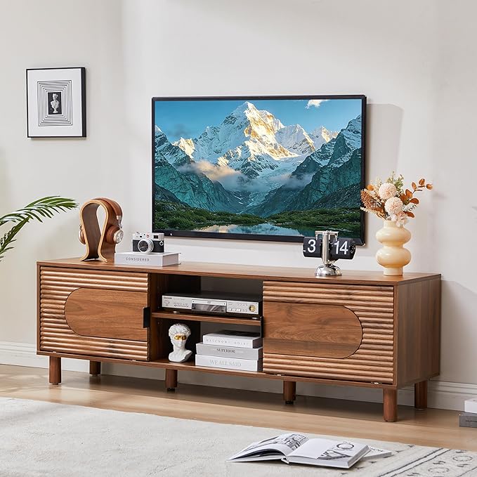 Bifins 63inch Wood TV Stand for Televisions up to 70 Inches, Mid Century Modern by BifinsFurniture